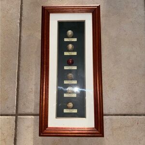 Vintage Development of History of the Golf Ball Shadow Box 3D Framed Collectors
